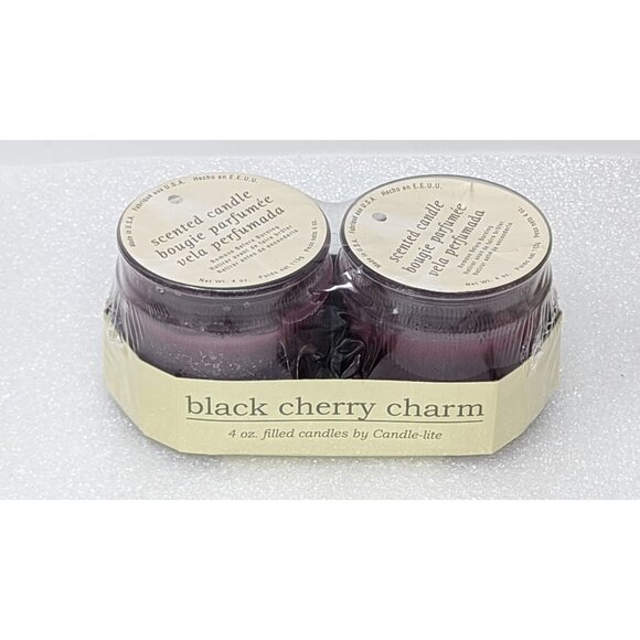 Candle-Lite Black Cherry Charm 4 oz Filled Candles Set of 2 - Picture 1 of 1